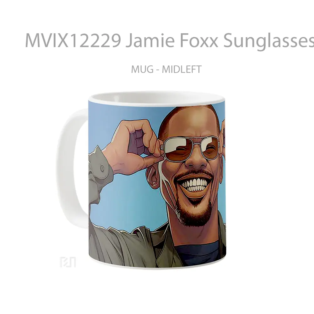 Mug Jamie Foxx Sunglasses Meme Mug Aesthetic Koleksi Spesial - All-side / Desain
