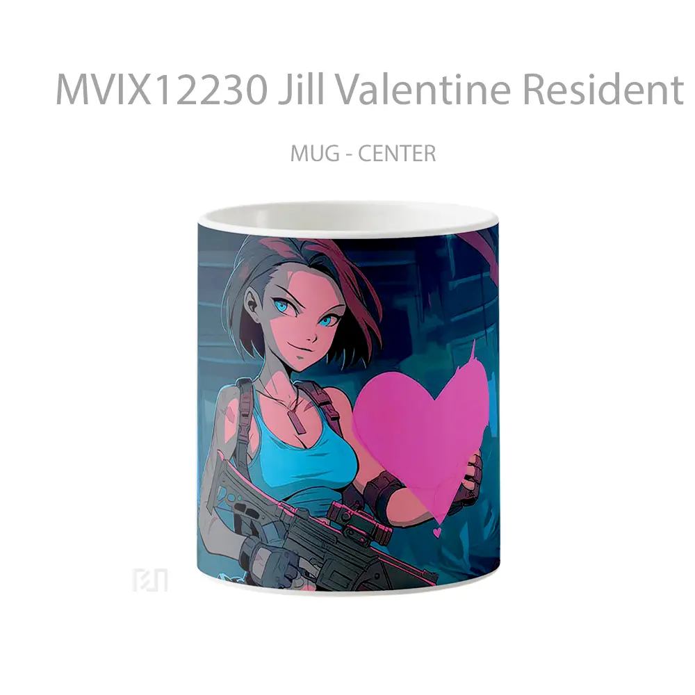 Mug Jill Valentine Resident Evil Heart Hadiah Lucu dan Menarik
