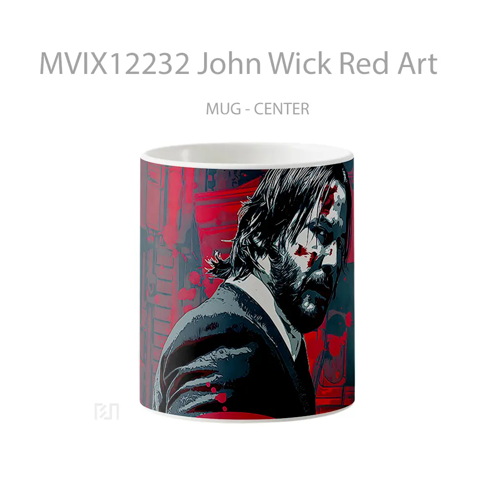 Mug John Wick Red Art Mug Aesthetic Koleksi Spesial