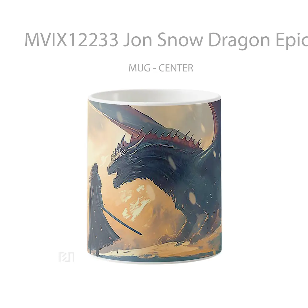 Mug Jon Snow Dragon Epic Battle Game Of Thrones Gelas Keramik Koleksi Anime