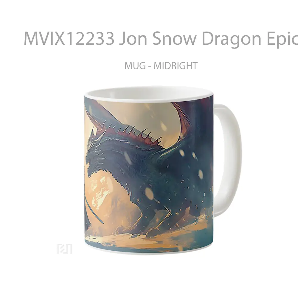 Mug Jon Snow Dragon Epic Battle Game Of Thrones Gelas Keramik Koleksi Anime - All-side / Desain