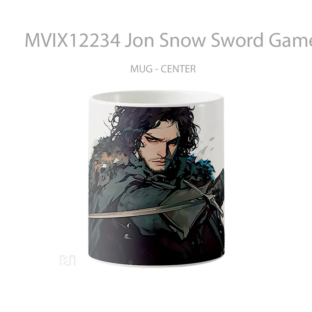 Mug Jon Snow Sword Game Of Thrones Hadiah Unik Pecinta Game