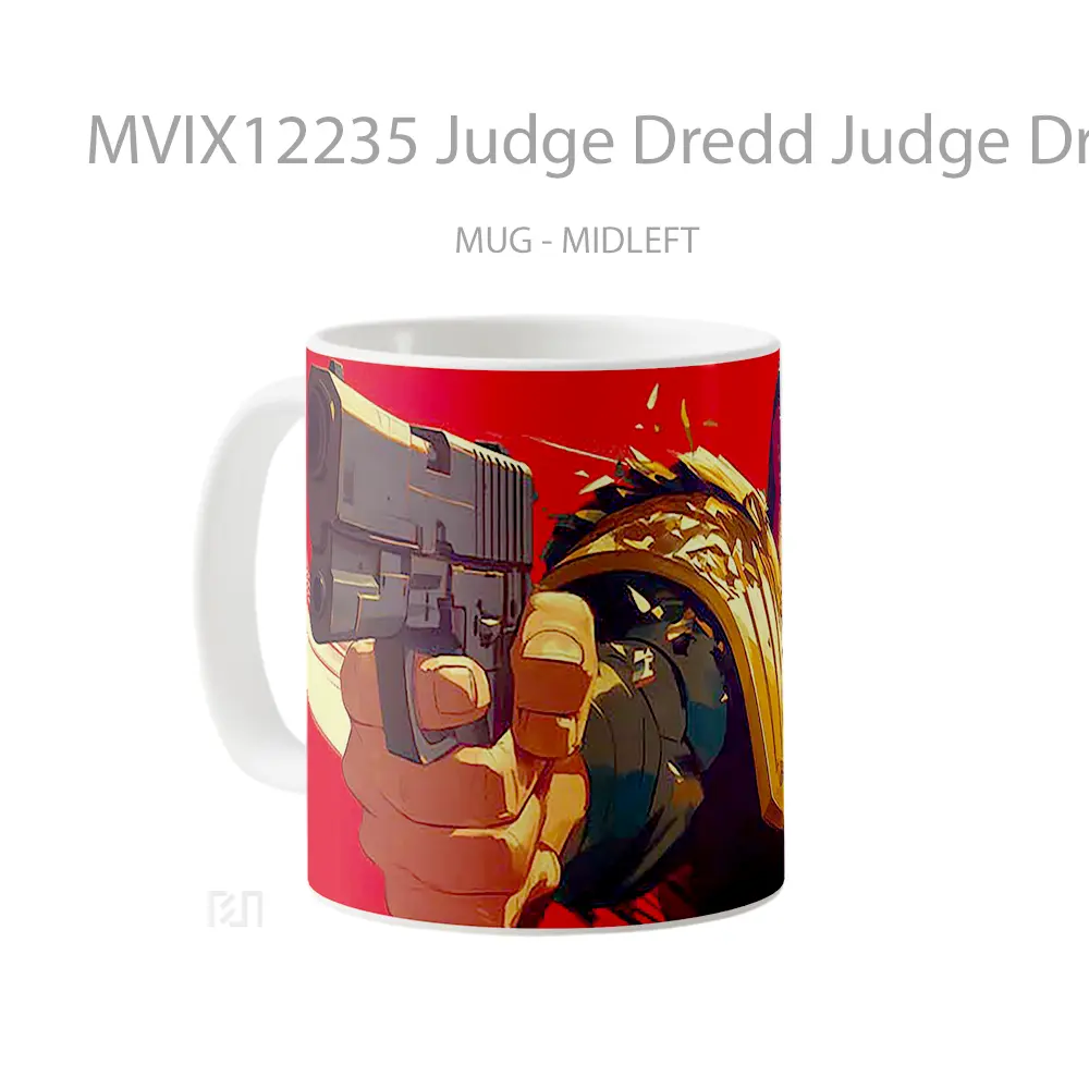 Mug Judge Dredd Judge Dredd Ready To Fire Hadiah Lucu dan Menarik - All-side / Desain