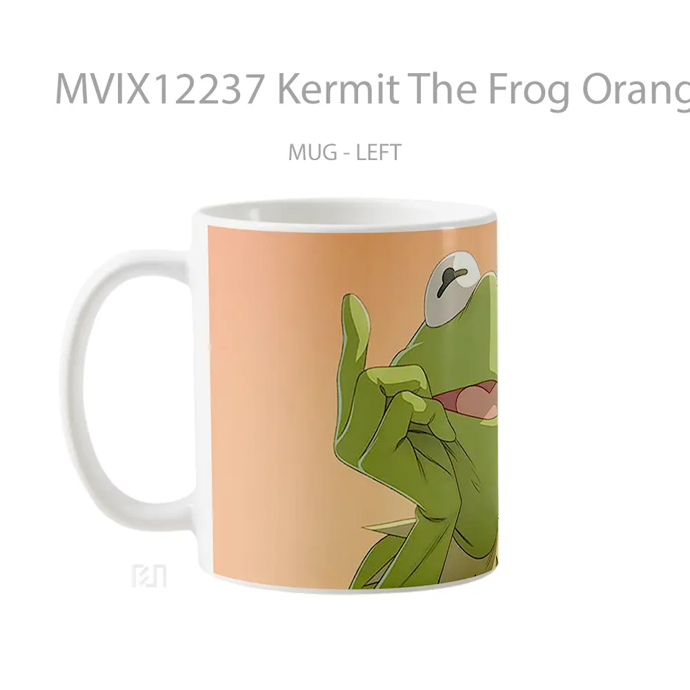 Mug Kermit The Frog Orange Gelas Keramik Desain Unik - All-side / Desain