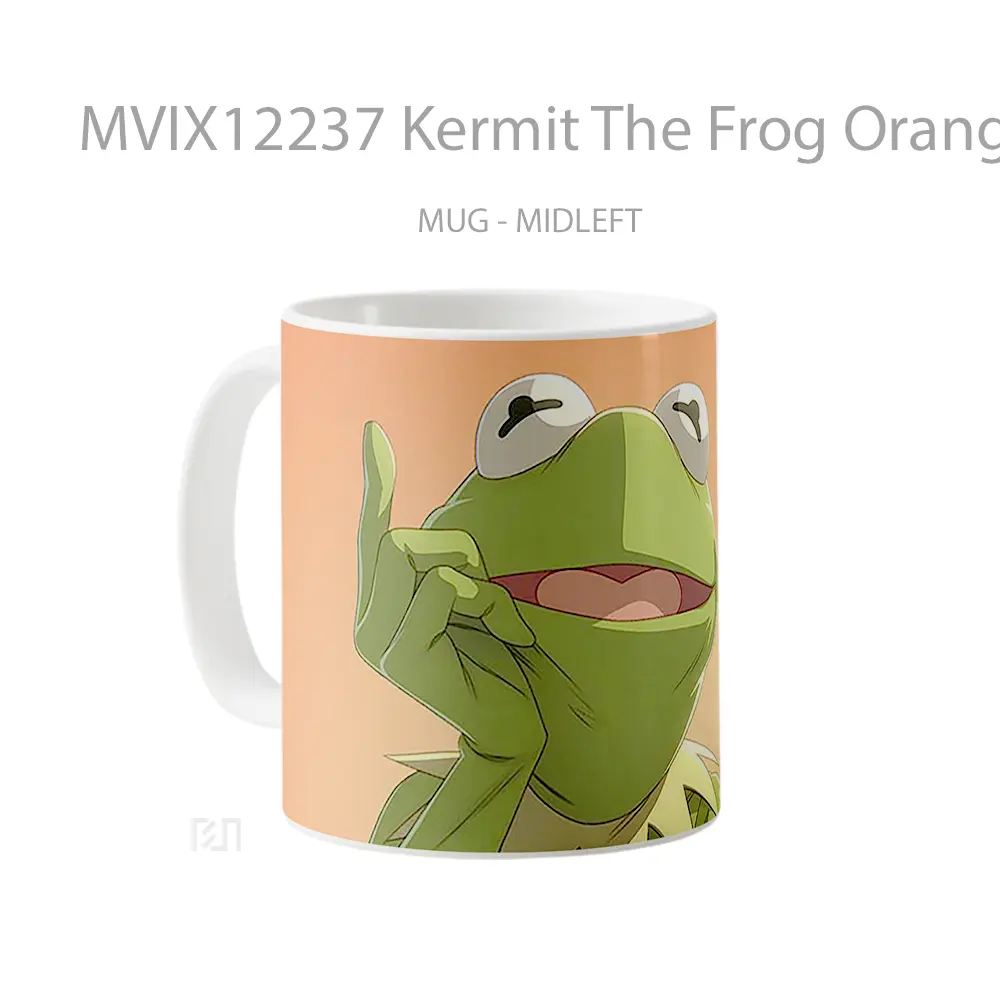 Mug Kermit The Frog Orange Gelas Keramik Desain Unik - All-side / Desain
