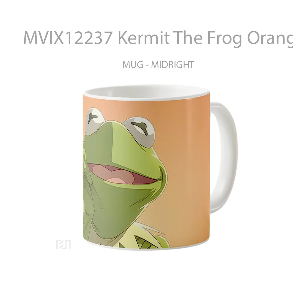 Mug Kermit The Frog Orange Gelas Keramik Desain Unik - All-side / Desain