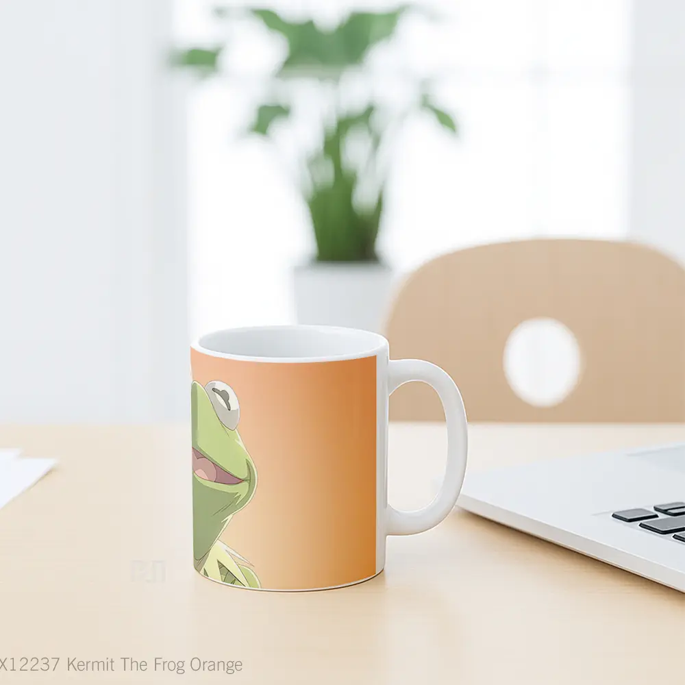 Mug Kermit The Frog Orange Gelas Keramik Desain Unik - All-side / Desain