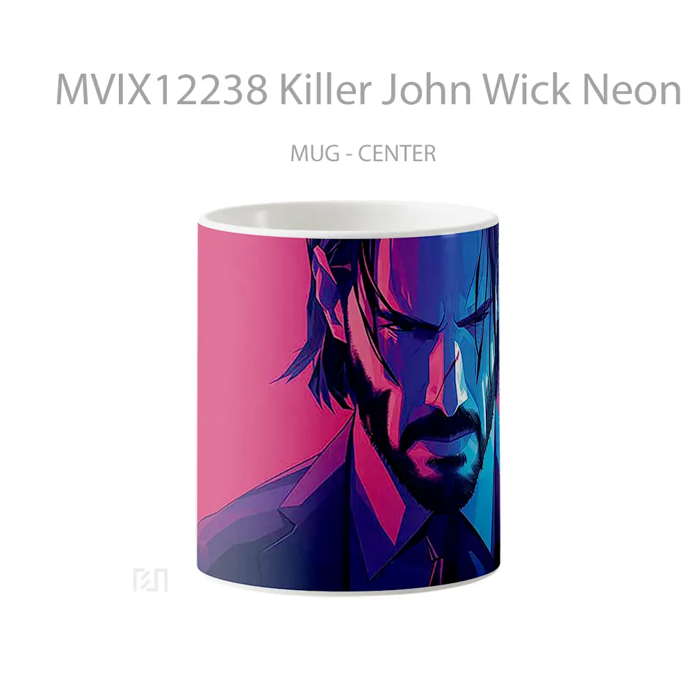 Mug Killer John Wick Neon Hadiah Lucu dan Menarik