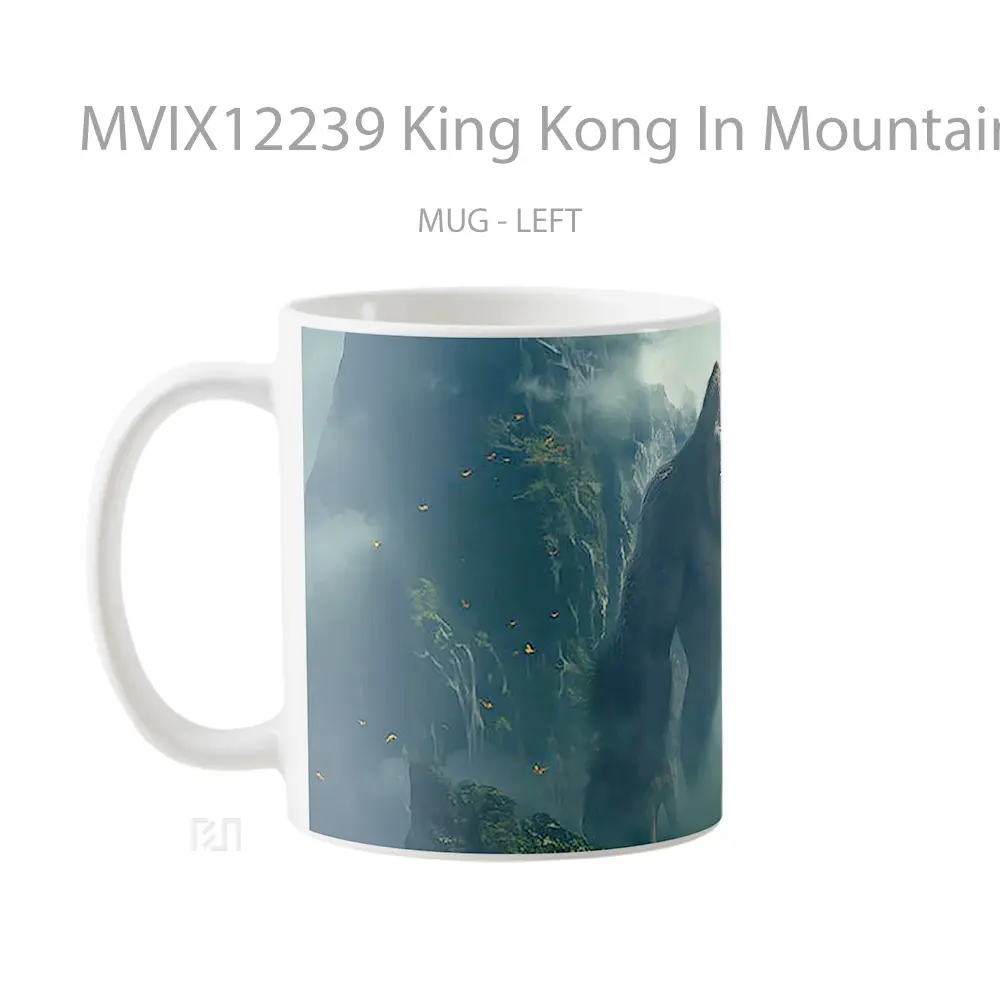 Mug King Kong In Mountains Hadiah Lucu dan Menarik - All-side / Desain