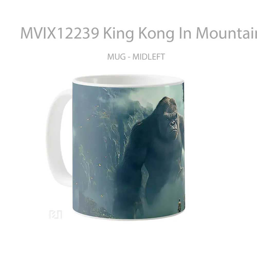 Mug King Kong In Mountains Hadiah Lucu dan Menarik - All-side / Desain
