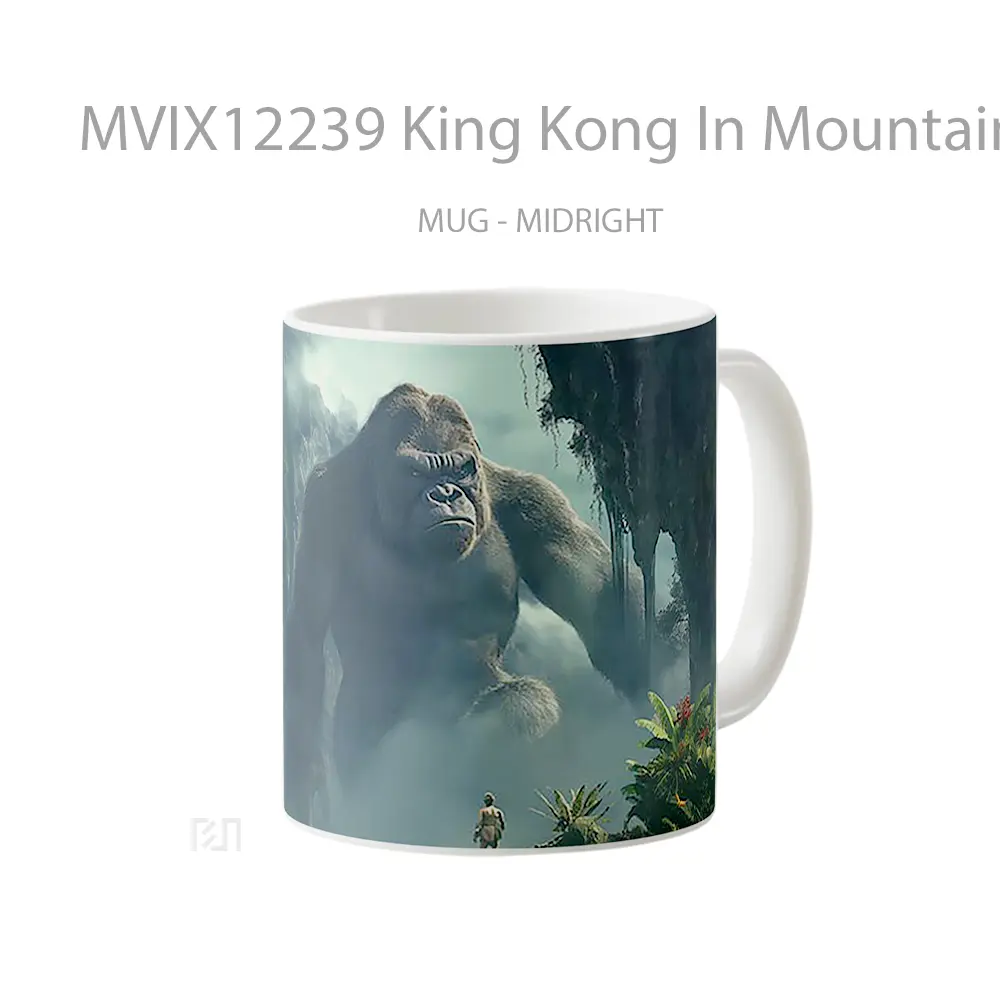 Mug King Kong In Mountains Hadiah Lucu dan Menarik - All-side / Desain