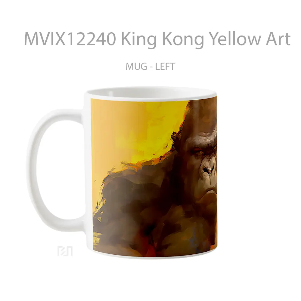 Mug King Kong Yellow Art Koleksi Mug Limited Edition - All-side / Desain