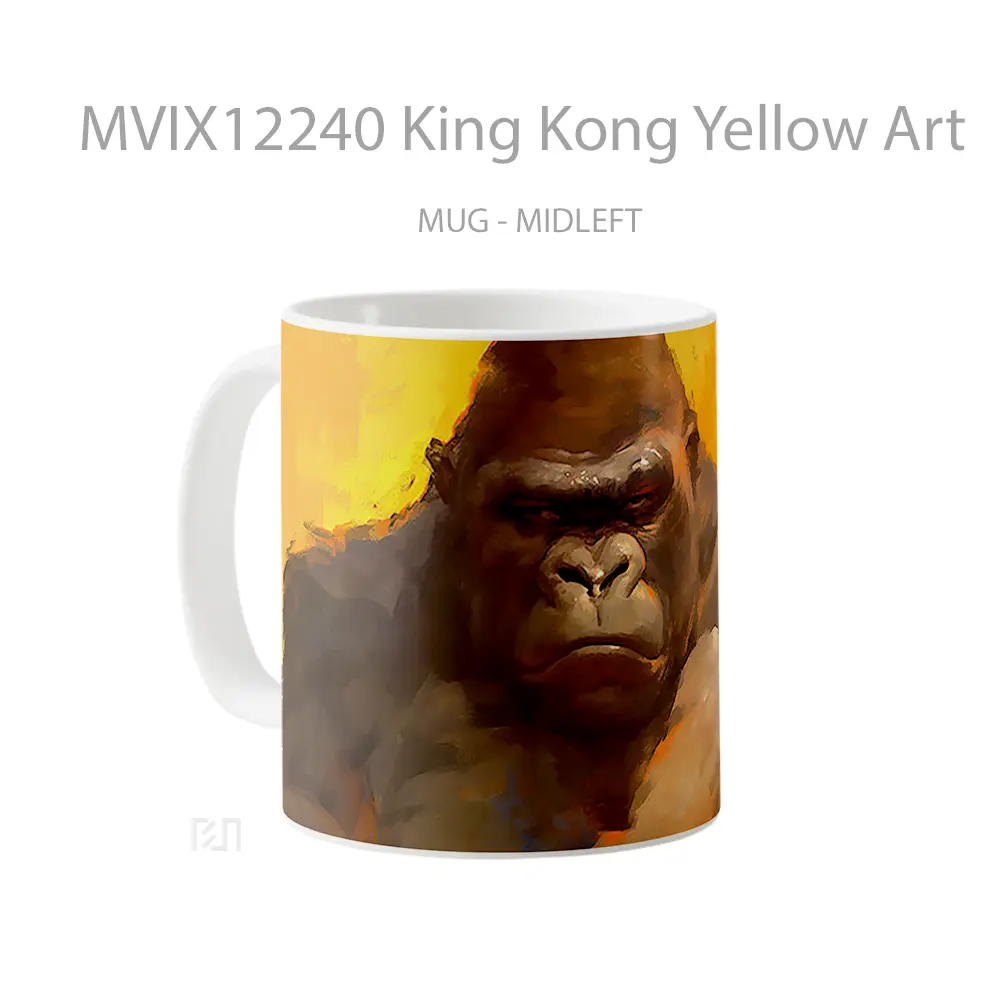 Mug King Kong Yellow Art Koleksi Mug Limited Edition - All-side / Desain