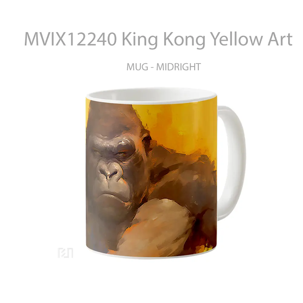 Mug King Kong Yellow Art Koleksi Mug Limited Edition - All-side / Desain