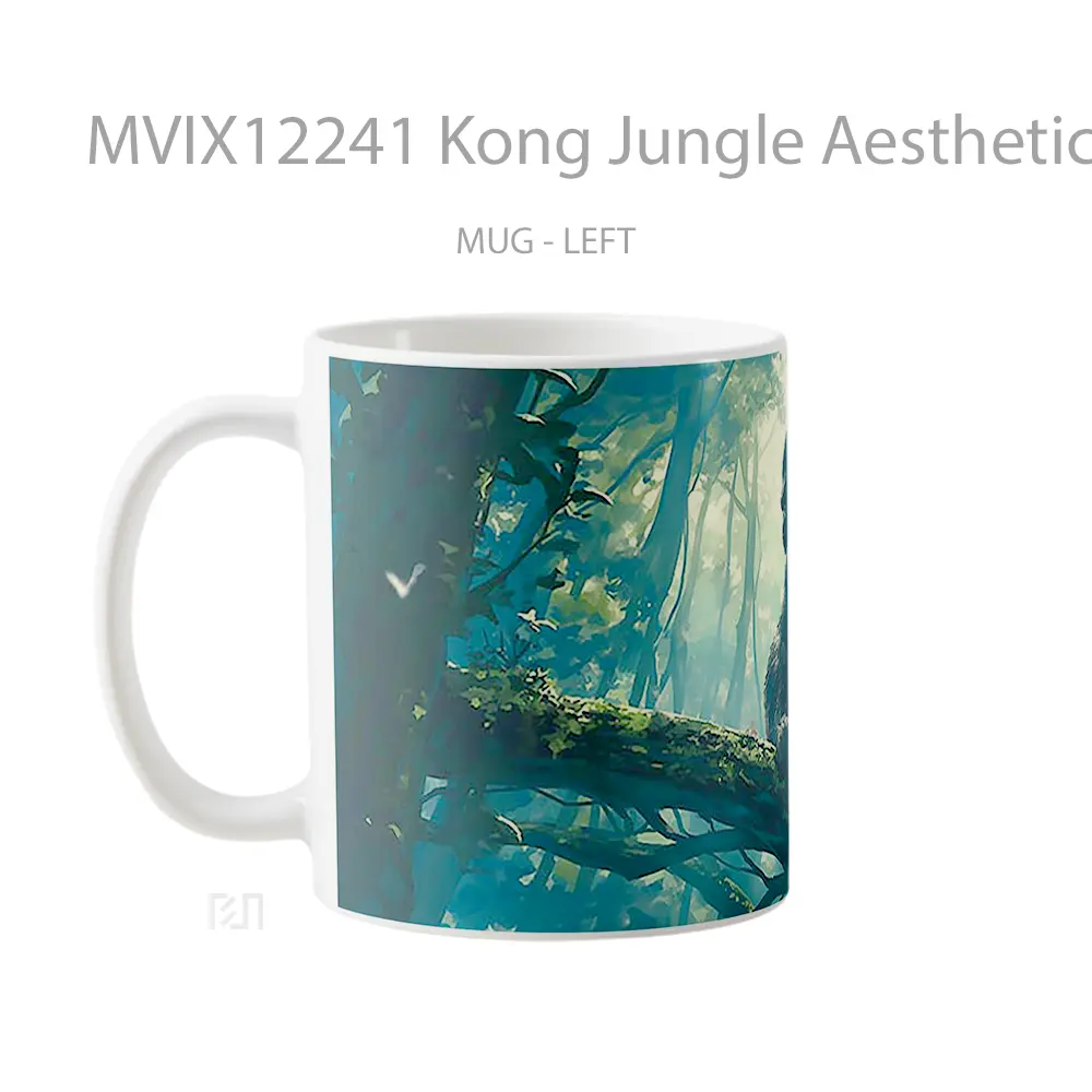 Mug Kong Jungle Aesthetic Hadiah Lucu dan Menarik - All-side / Desain