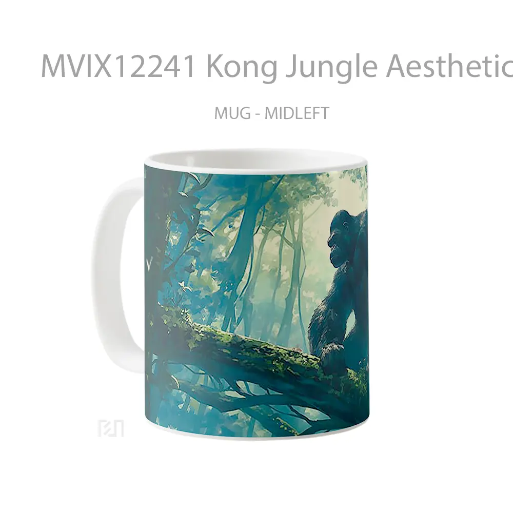 Mug Kong Jungle Aesthetic Hadiah Lucu dan Menarik - All-side / Desain