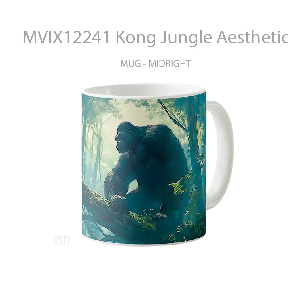 Mug Kong Jungle Aesthetic Hadiah Lucu dan Menarik - All-side / Desain