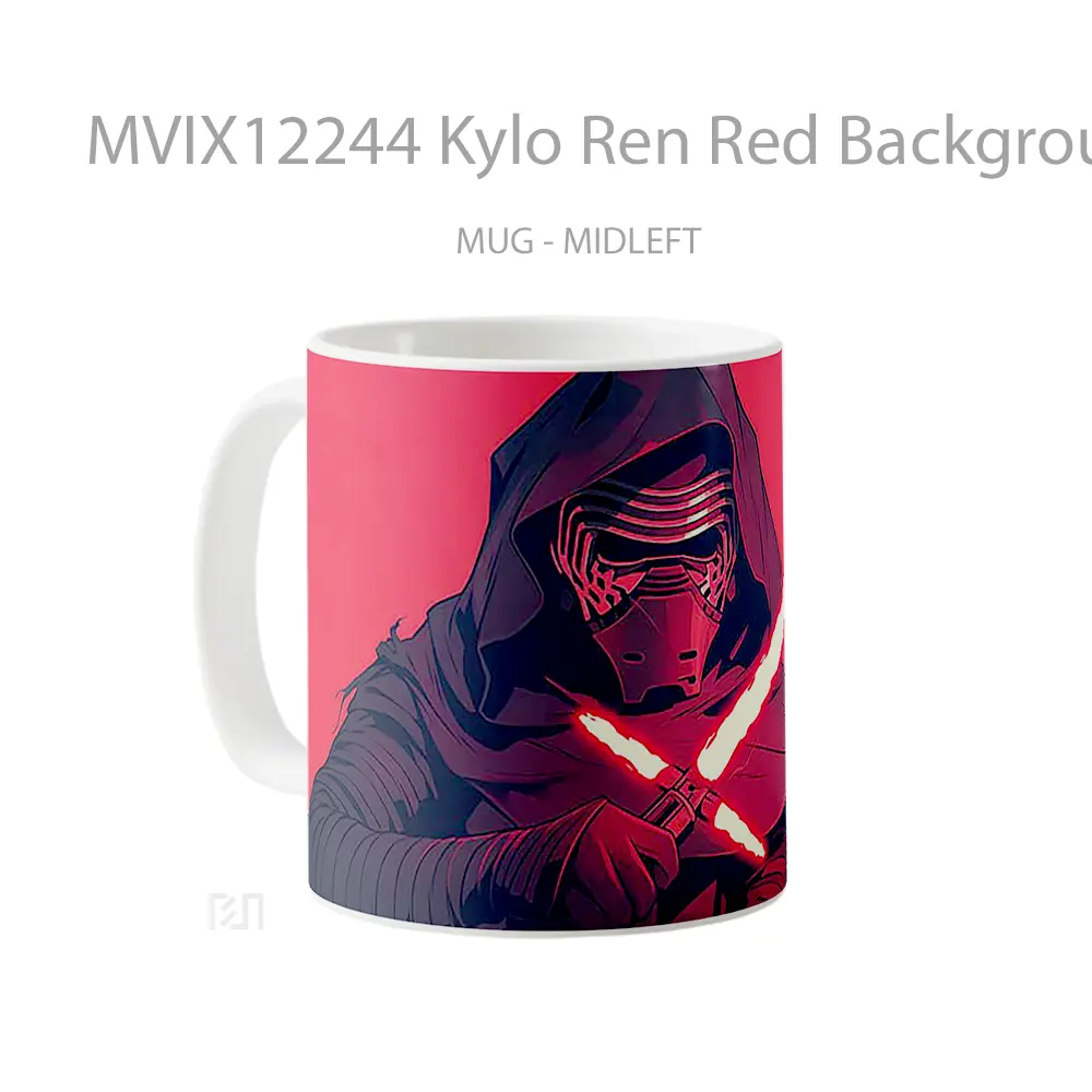 Mug Kylo Ren Red Background Star Wars Gelas Keramik Desain Unik - All-side / Desain