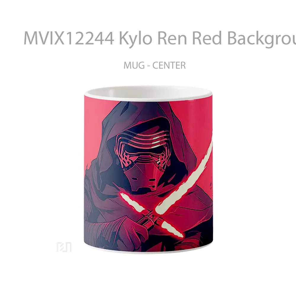 Mug Kylo Ren Red Background Star Wars Gelas Keramik Desain Unik