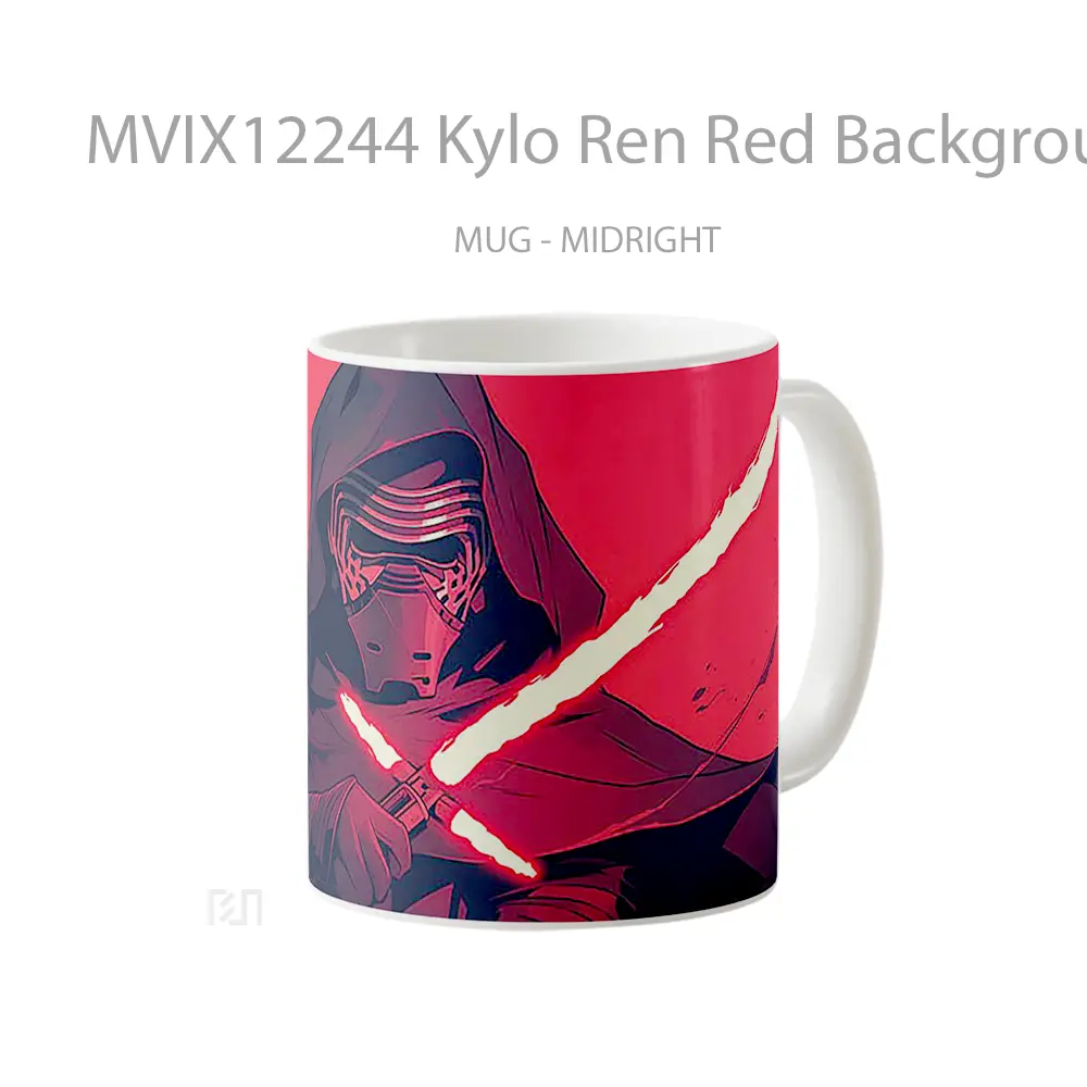 Mug Kylo Ren Red Background Star Wars Gelas Keramik Desain Unik - All-side / Desain