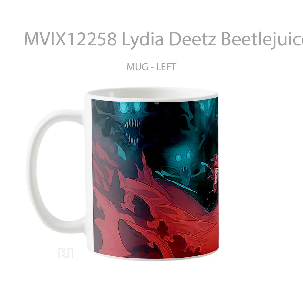 Mug Lydia Deetz Beetlejuice Red Dress Pc Mug Aesthetic Koleksi Spesial - All-side / Desain