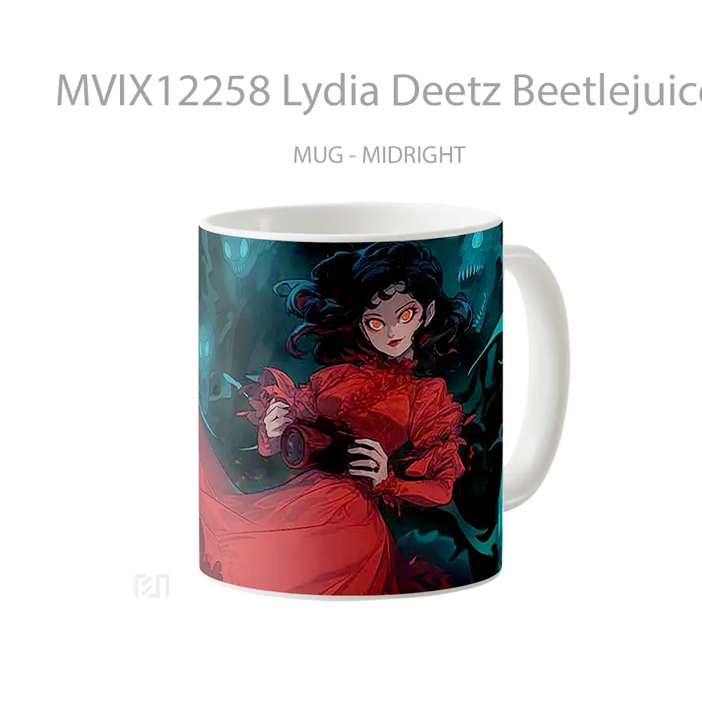 Mug Lydia Deetz Beetlejuice Red Dress Pc Mug Aesthetic Koleksi Spesial - All-side / Desain