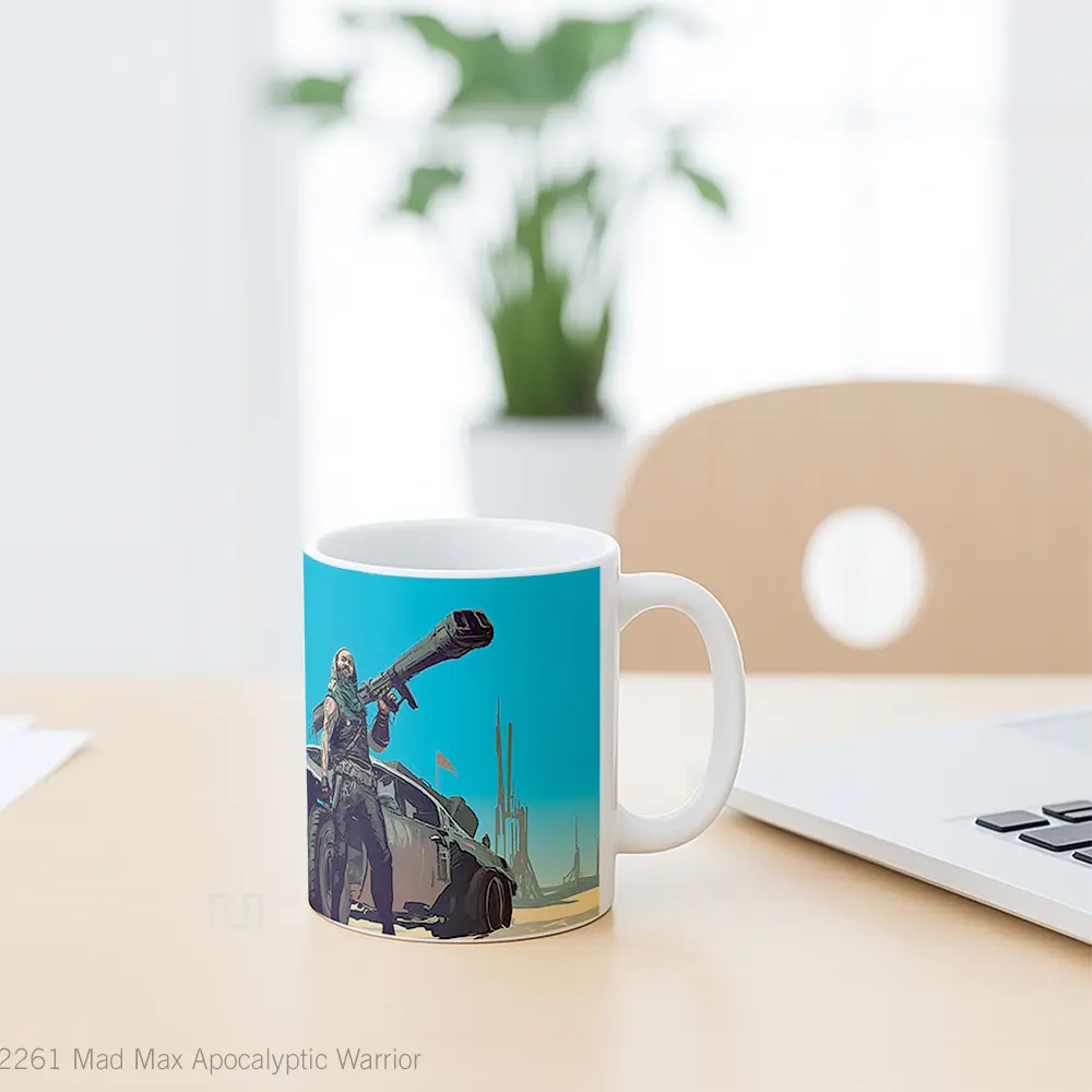 Mug Mad Max Apocalyptic Warrior Gelas Keramik Desain Unik - All-side / Desain