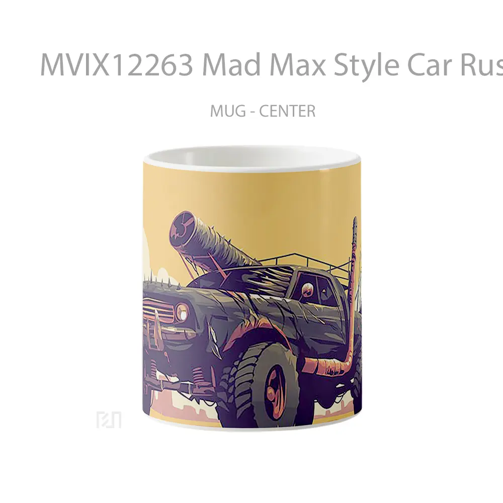 Mug Mad Max Style Car Rusty Monster Hadiah Lucu dan Menarik
