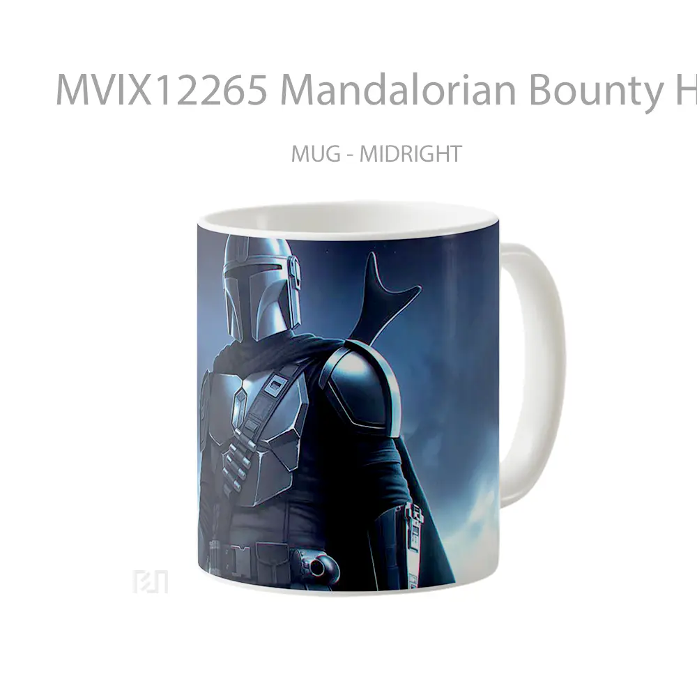 Mug Mandalorian Bounty Hunter Mug Aesthetic Koleksi Spesial - All-side / Desain