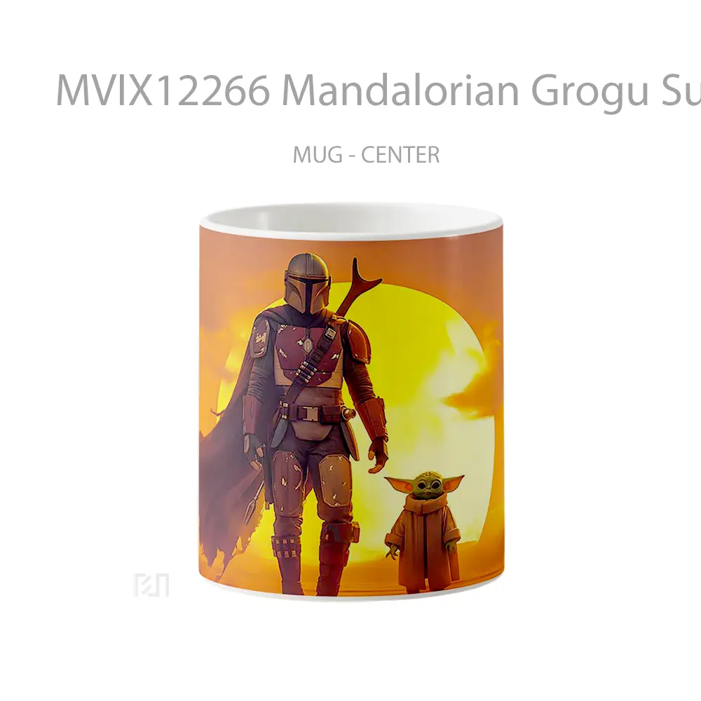 Mug Mandalorian Grogu Sunset Hadiah Lucu dan Menarik