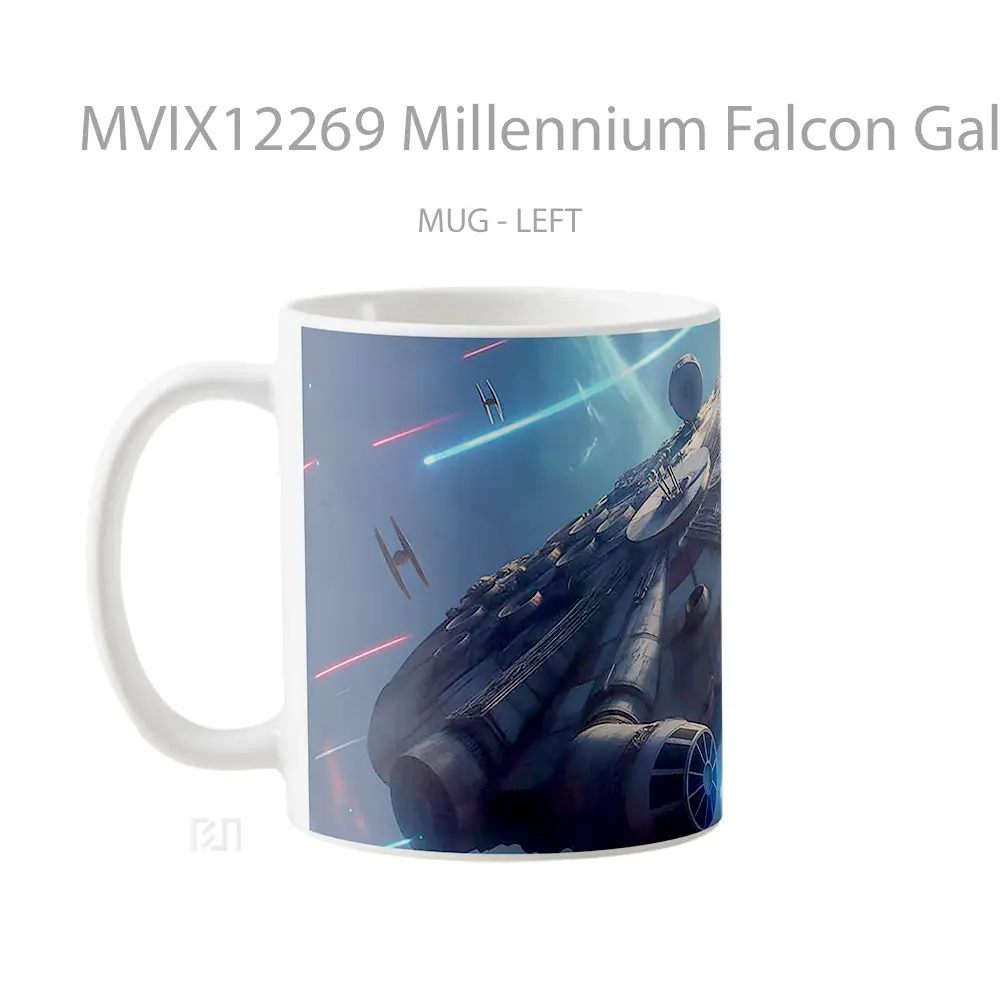 Mug Millennium Falcon Galactic Battle Mug Aesthetic Koleksi Spesial - All-side / Desain