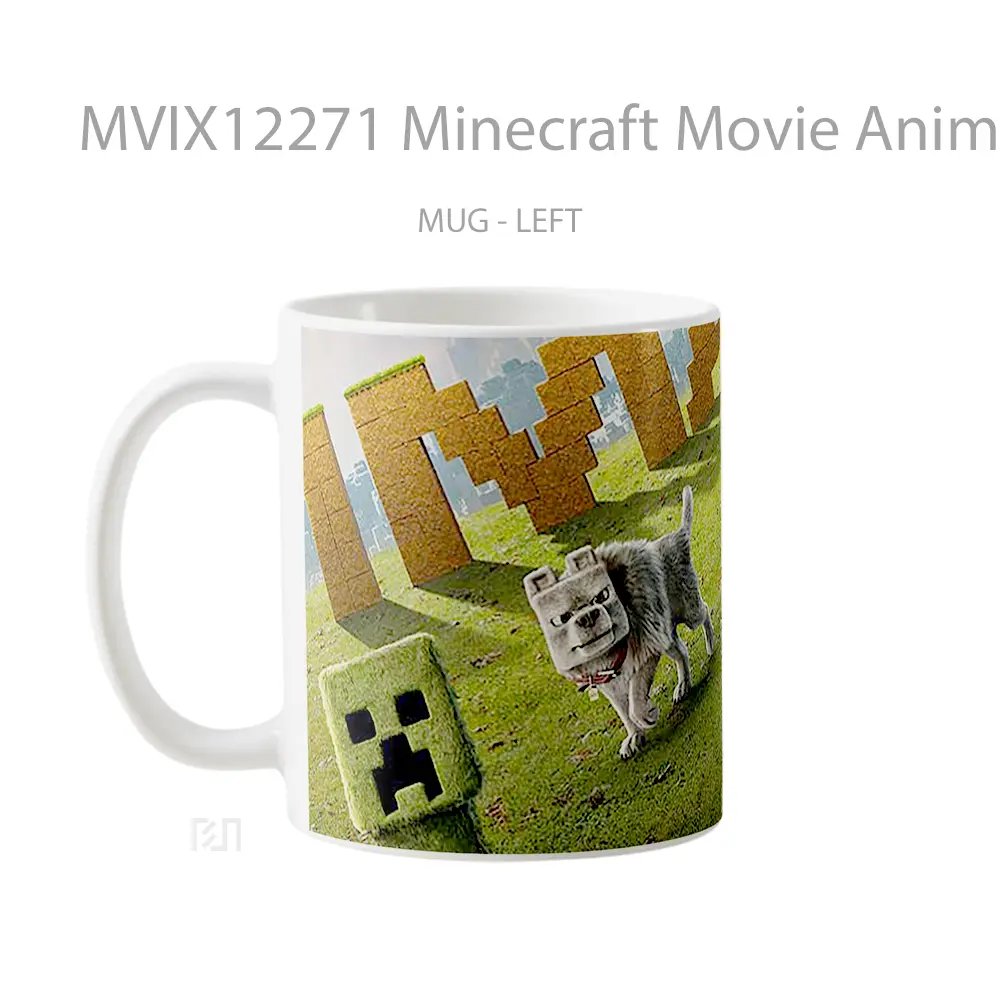 Mug Minecraft Movie Animals Sheep Dog Creeper Hadiah Unik Pecinta Game - All-side / Desain