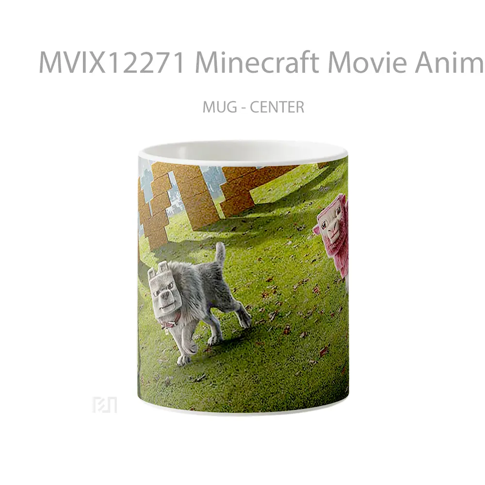 Mug Minecraft Movie Animals Sheep Dog Creeper Hadiah Unik Pecinta Game
