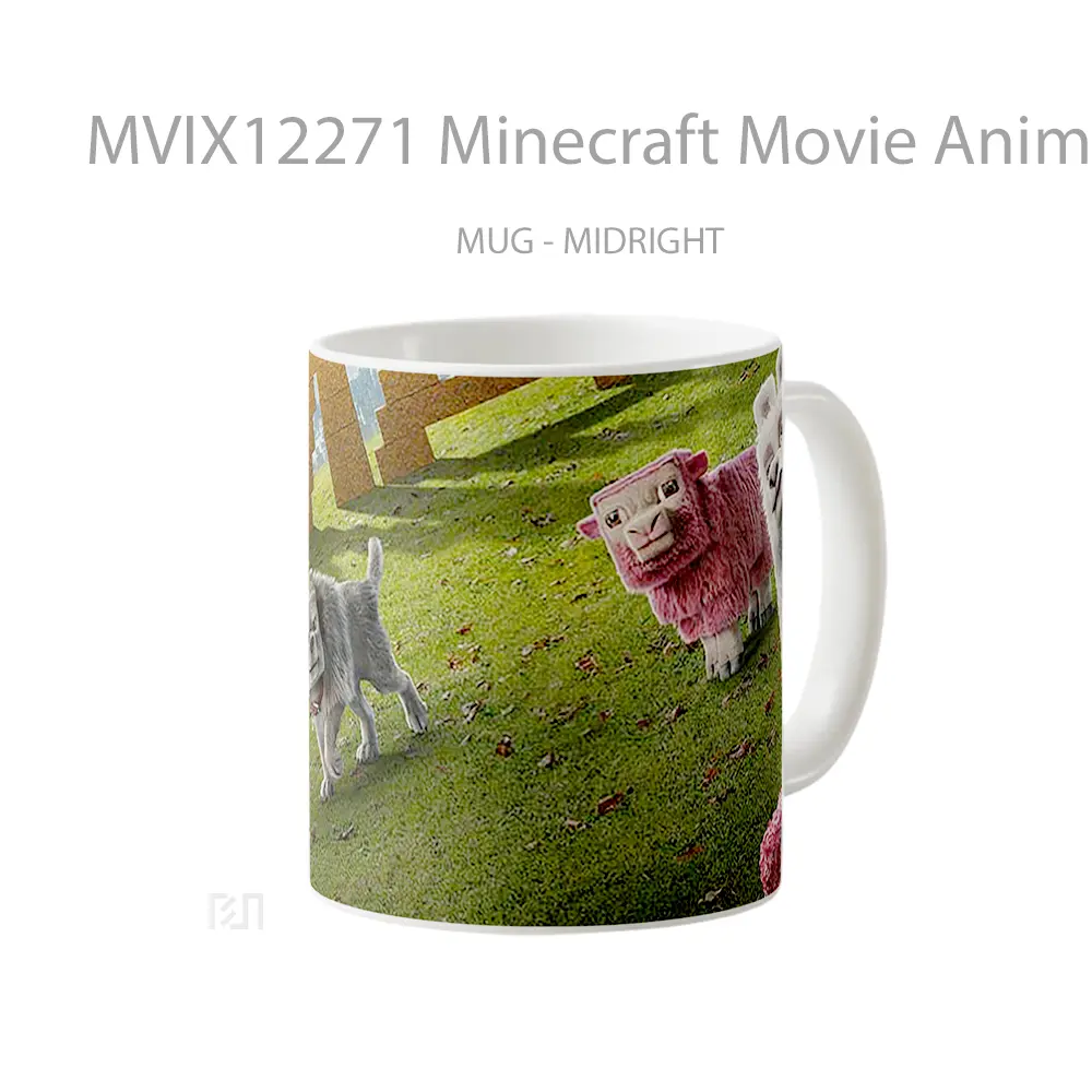 Mug Minecraft Movie Animals Sheep Dog Creeper Hadiah Unik Pecinta Game - All-side / Desain