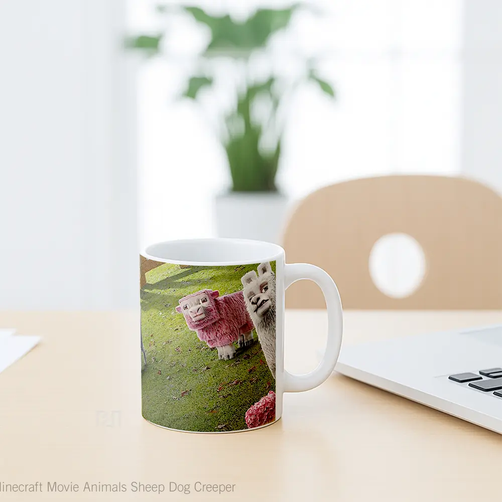 Mug Minecraft Movie Animals Sheep Dog Creeper Hadiah Unik Pecinta Game - All-side / Desain