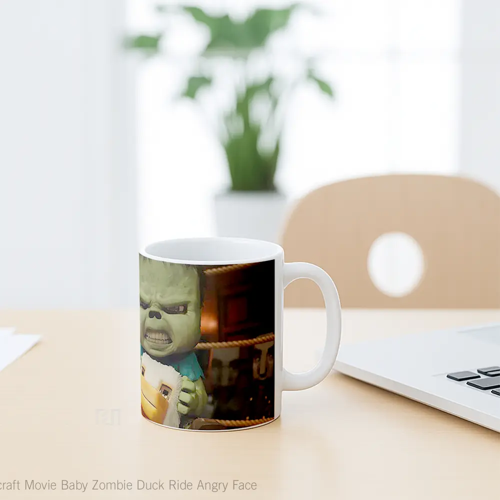 Mug Minecraft Movie Baby Zombie Duck Ride Angry Face Merchandise Game Favorit - All-side / Desain