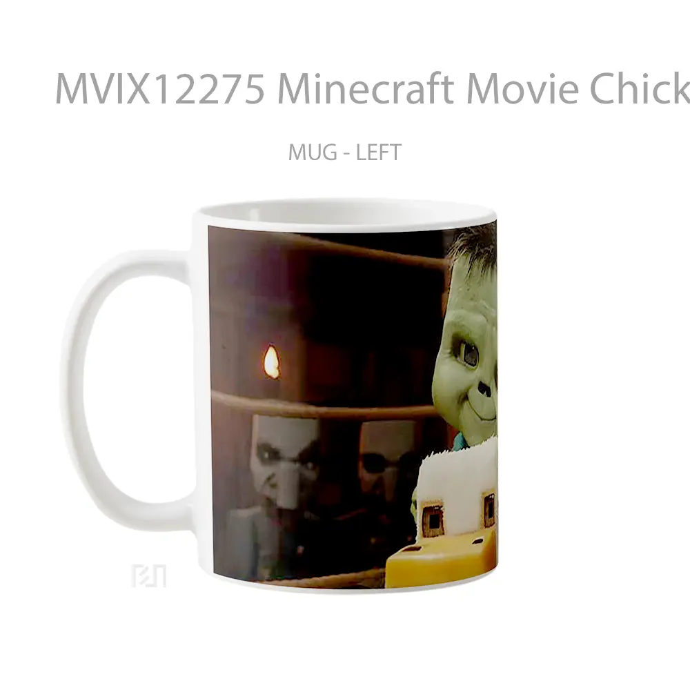 Mug Minecraft Movie Chicken Jockey Funny Scene Gelas Keramik Koleksi Gaming - All-side / Desain