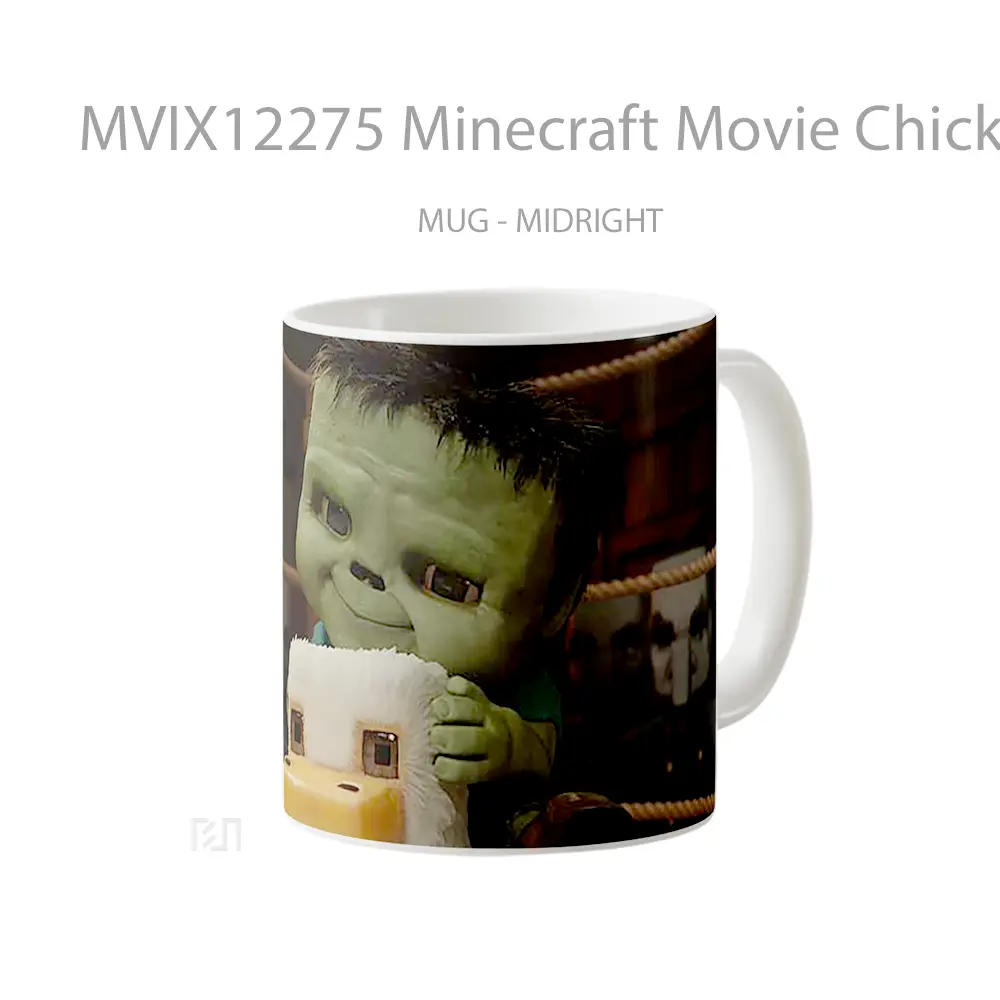 Mug Minecraft Movie Chicken Jockey Funny Scene Gelas Keramik Koleksi Gaming - All-side / Desain
