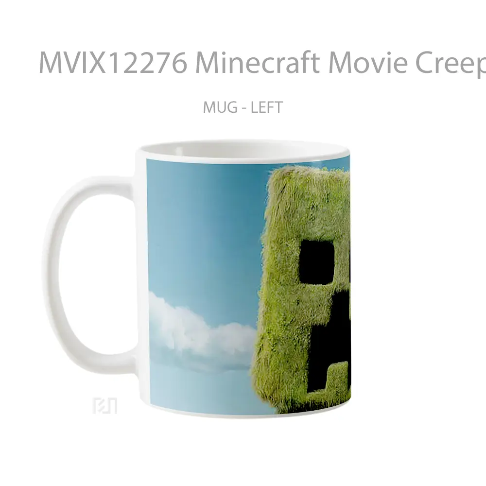 Mug Minecraft Movie Creeper Mossy Closeup Gelas Keramik Koleksi Gaming - All-side / Desain
