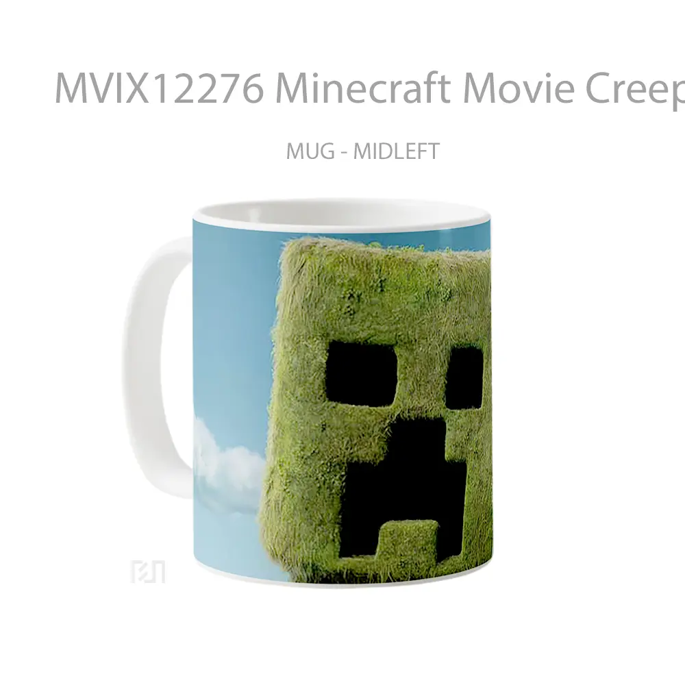Mug Minecraft Movie Creeper Mossy Closeup Gelas Keramik Koleksi Gaming - All-side / Desain