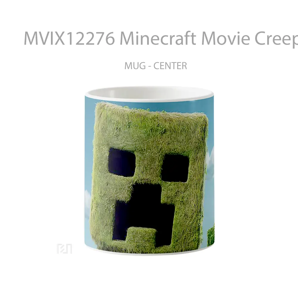 Mug Minecraft Movie Creeper Mossy Closeup Gelas Keramik Koleksi Gaming