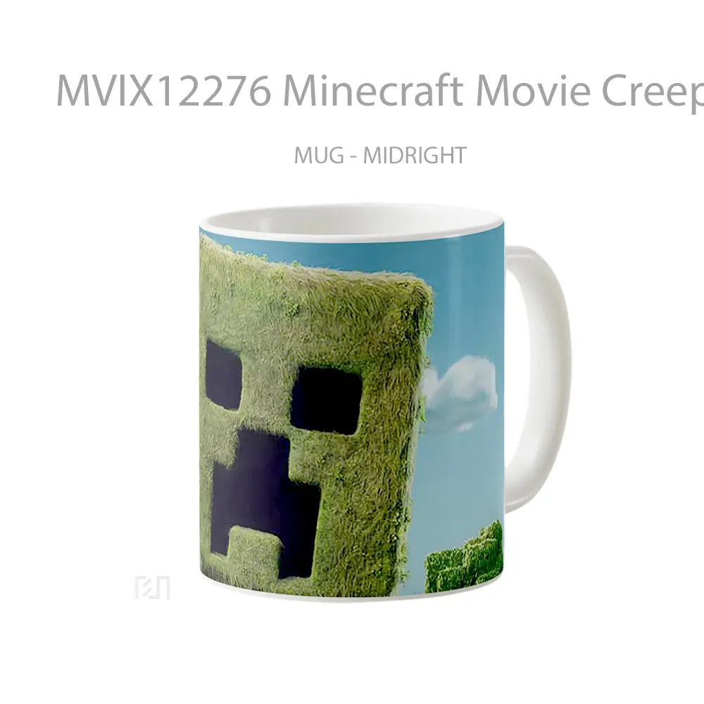 Mug Minecraft Movie Creeper Mossy Closeup Gelas Keramik Koleksi Gaming - All-side / Desain