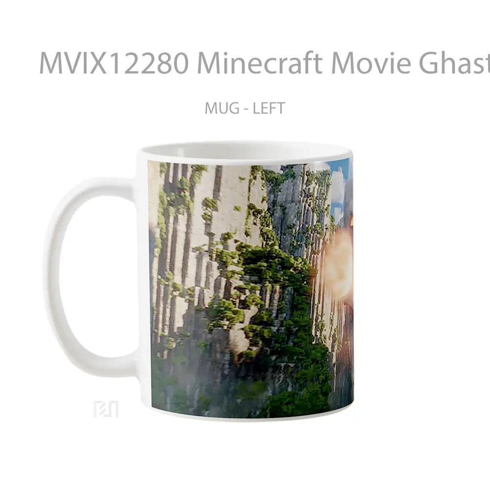 Mug Minecraft Movie Ghast Fireball Attack Mug Anime Populer Koleksi Spesial - All-side / Desain