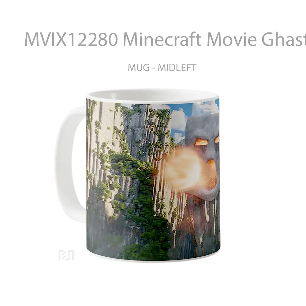 Mug Minecraft Movie Ghast Fireball Attack Mug Anime Populer Koleksi Spesial - All-side / Desain