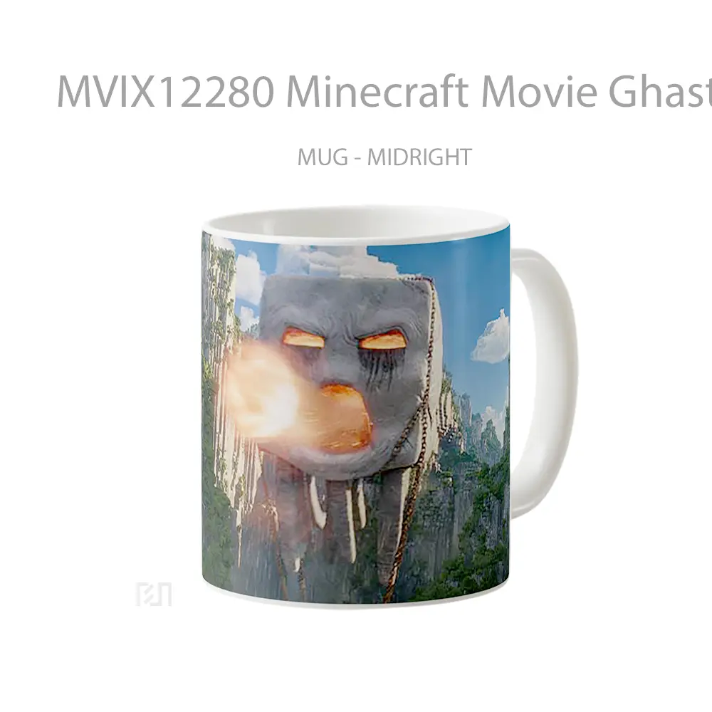 Mug Minecraft Movie Ghast Fireball Attack Mug Anime Populer Koleksi Spesial - All-side / Desain