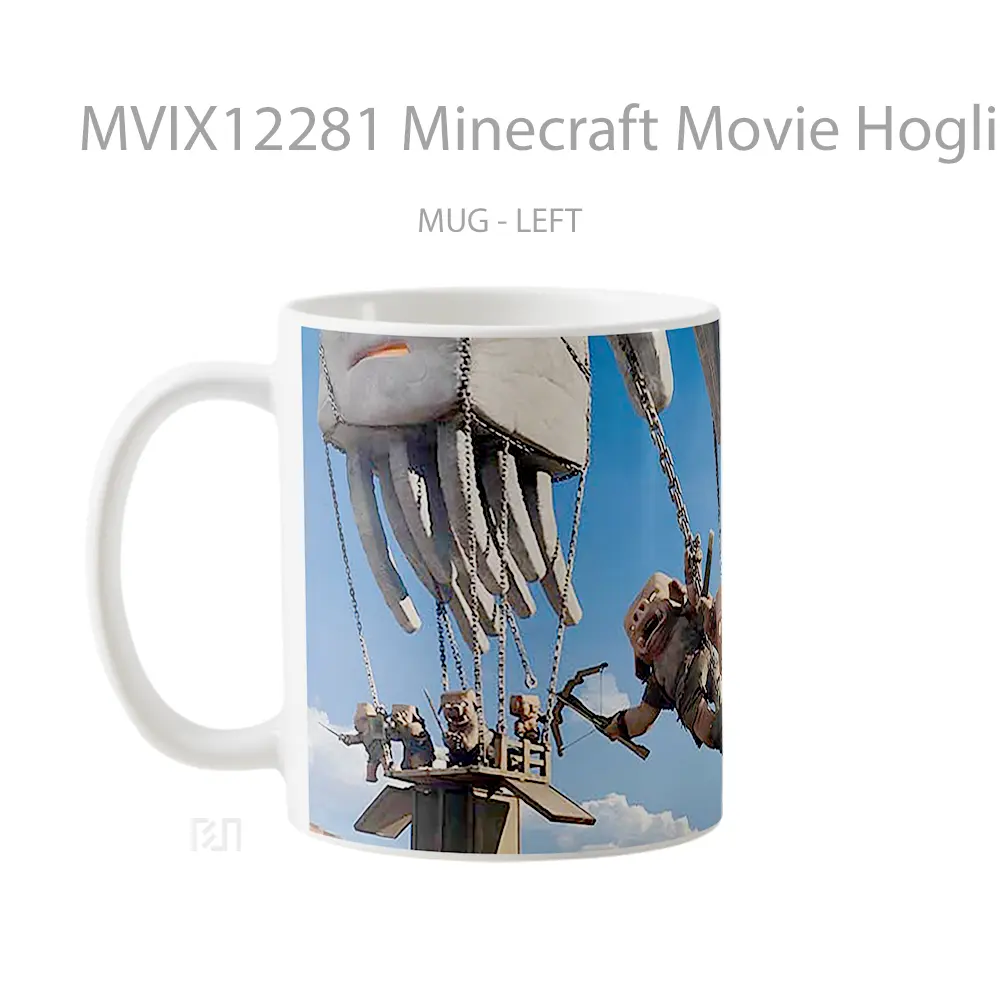 Mug Minecraft Movie Hoglins Riding Ghasts Gelas Keramik Koleksi Gaming - All-side / Desain