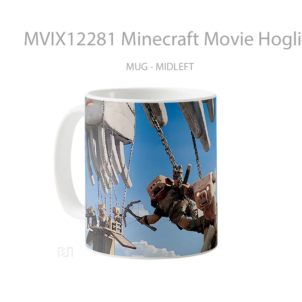 Mug Minecraft Movie Hoglins Riding Ghasts Gelas Keramik Koleksi Gaming - All-side / Desain