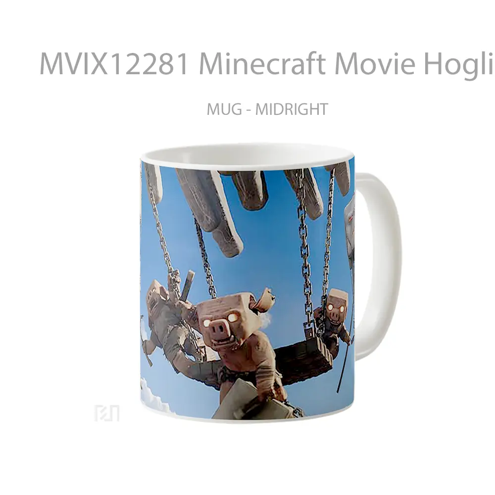 Mug Minecraft Movie Hoglins Riding Ghasts Gelas Keramik Koleksi Gaming - All-side / Desain
