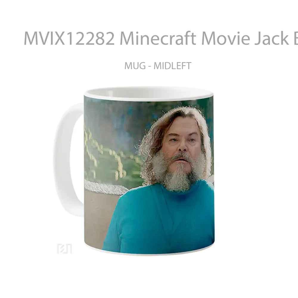 Mug Minecraft Movie Jack Black Blue Shirt Steve Merchandise Game Favorit - All-side / Desain