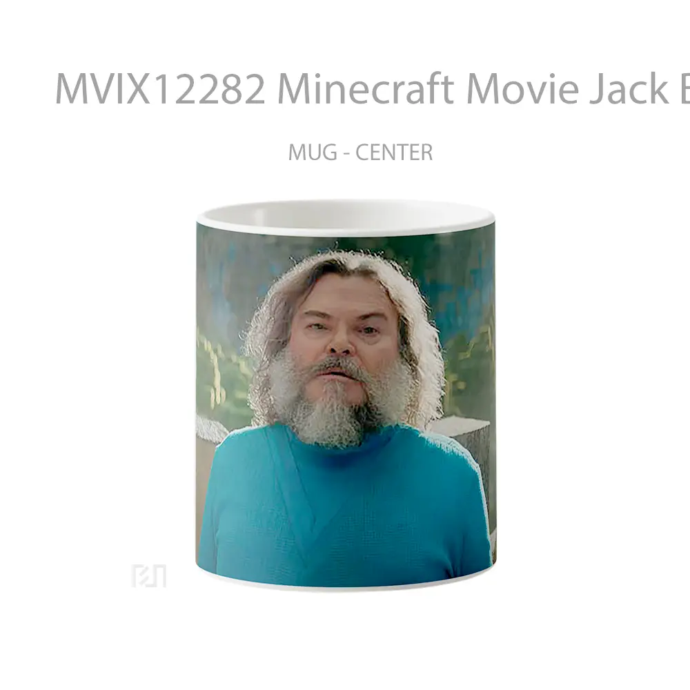 Mug Minecraft Movie Jack Black Blue Shirt Steve Merchandise Game Favorit